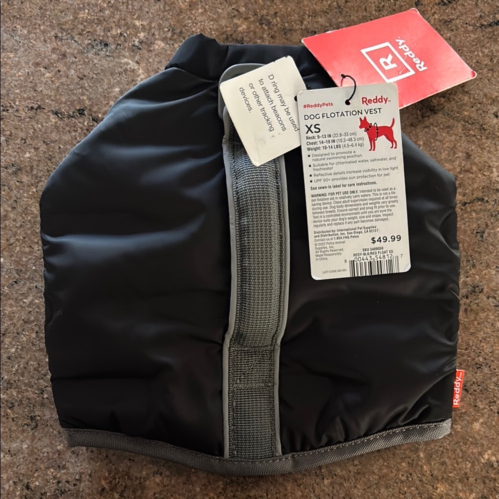 Reddy Black Dog Flotation Vest XS